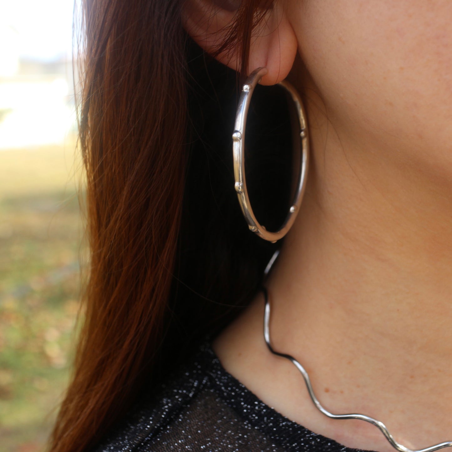 Drop Hoop Earrings